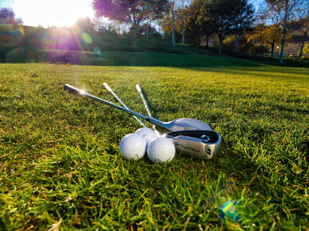 Golf club and balls
