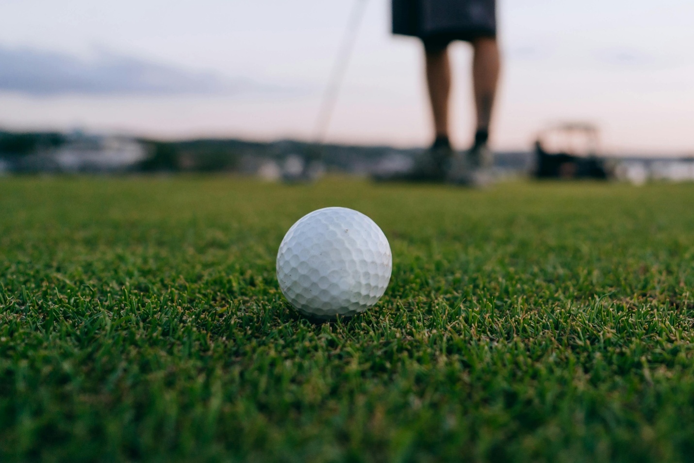 Golf ball zoomed in
