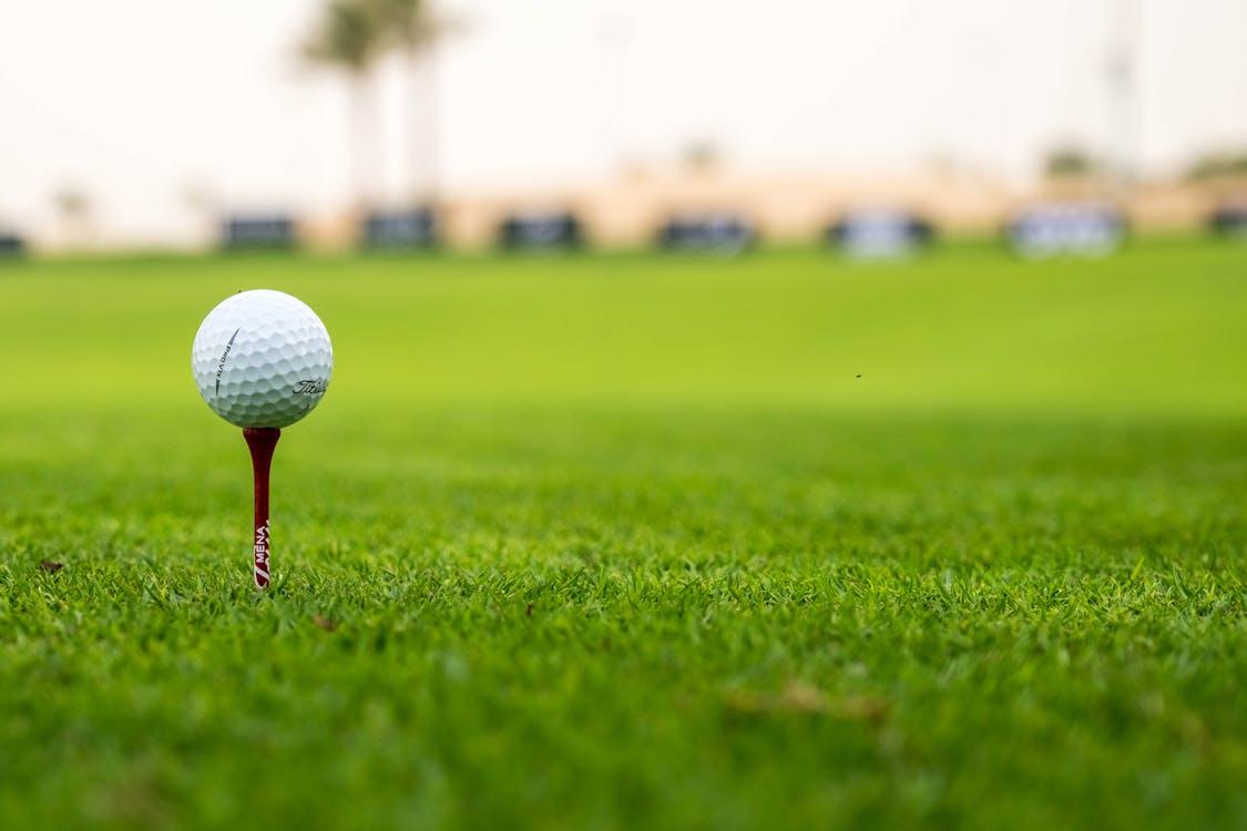 a golf ball on tee