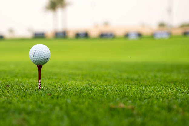 a golf ball on tee