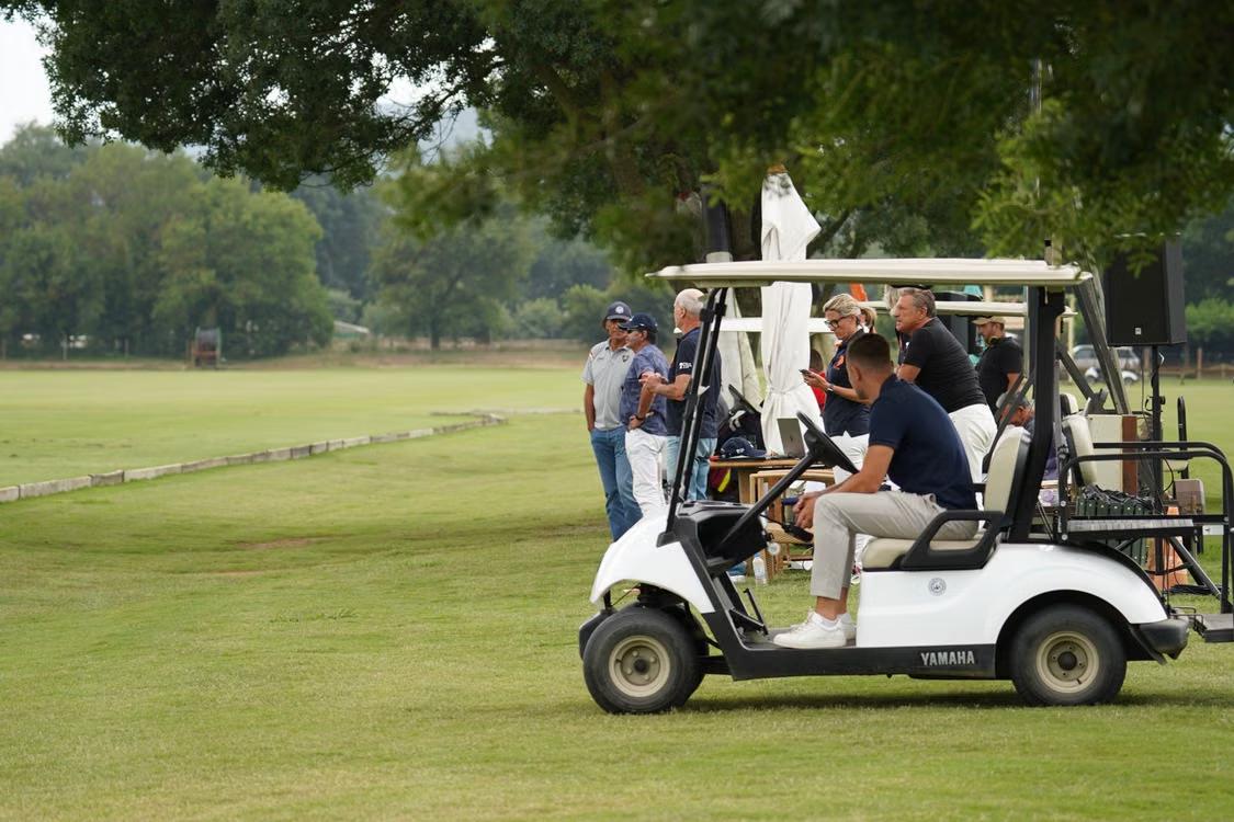 An image of a golf cart at a tournament