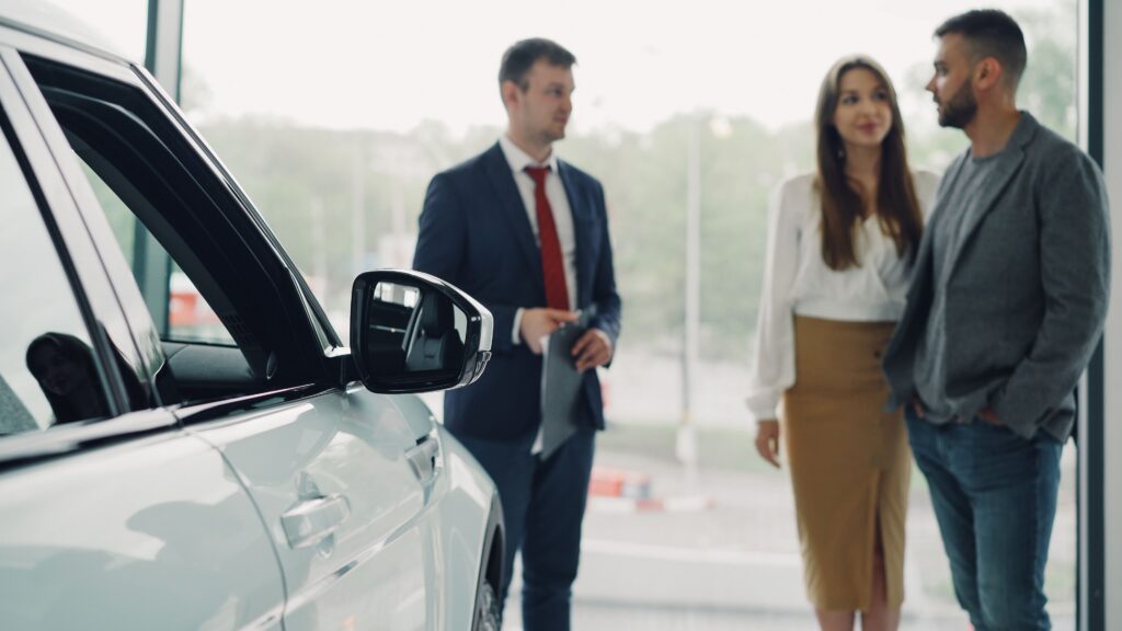 Professional consultation at a car dealership