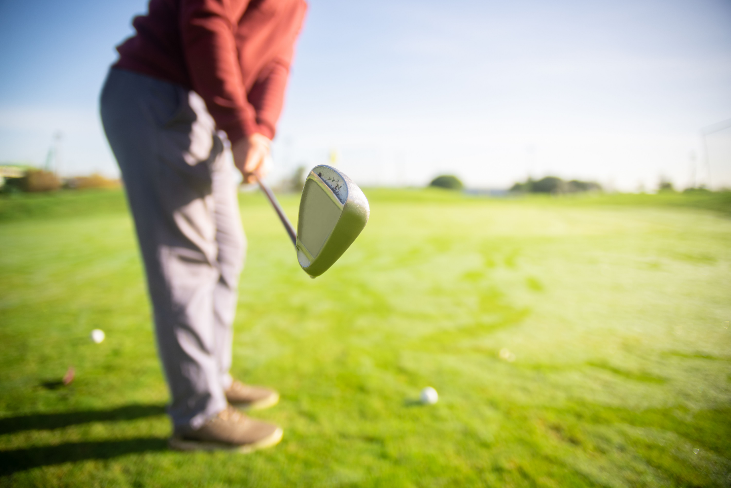 Close-up shot of a golf club
